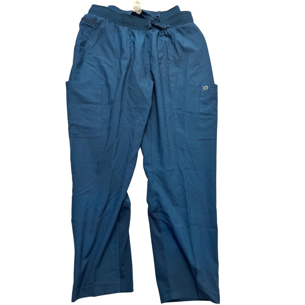 WonderWink W123 Scrub Pants Womens 1X‎ Petite Caribbean Cargo Drawstring 5045P